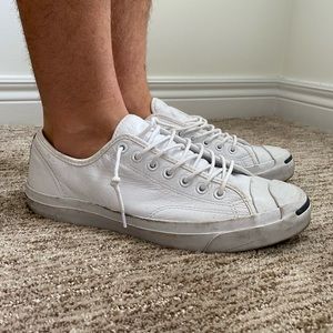 White leather jack purcell sneakers